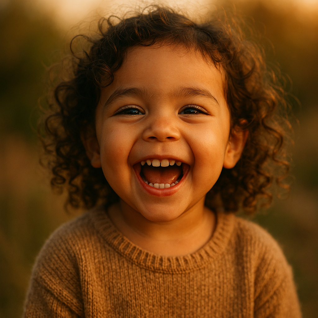 Bambino felice all'aperto